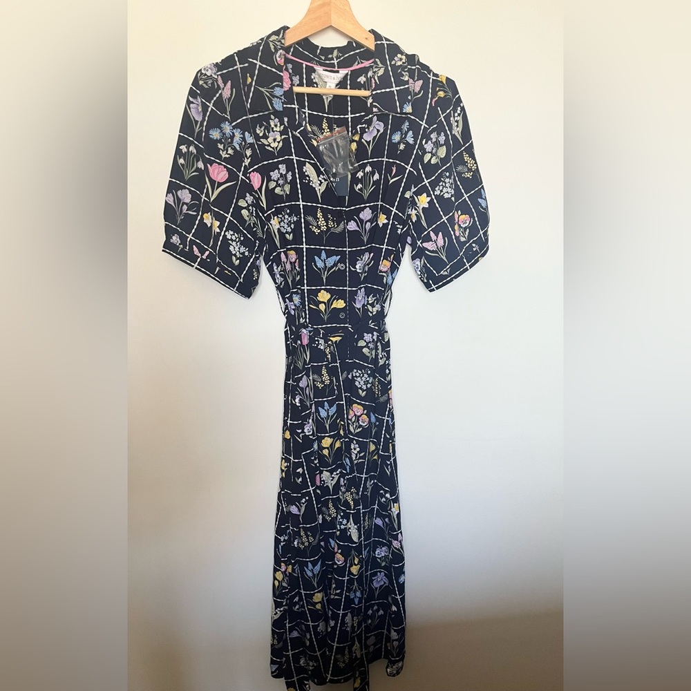 Crown & Ivy Navy Floral Maxi Dress